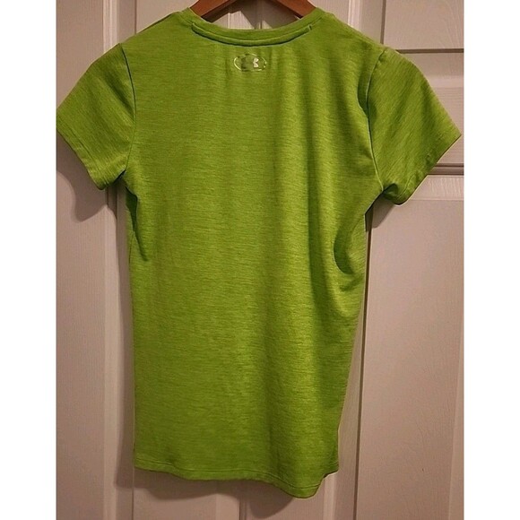 Under Armour Women's XS Top Green Logo Exercise T Shirt - Picture 7 of 7